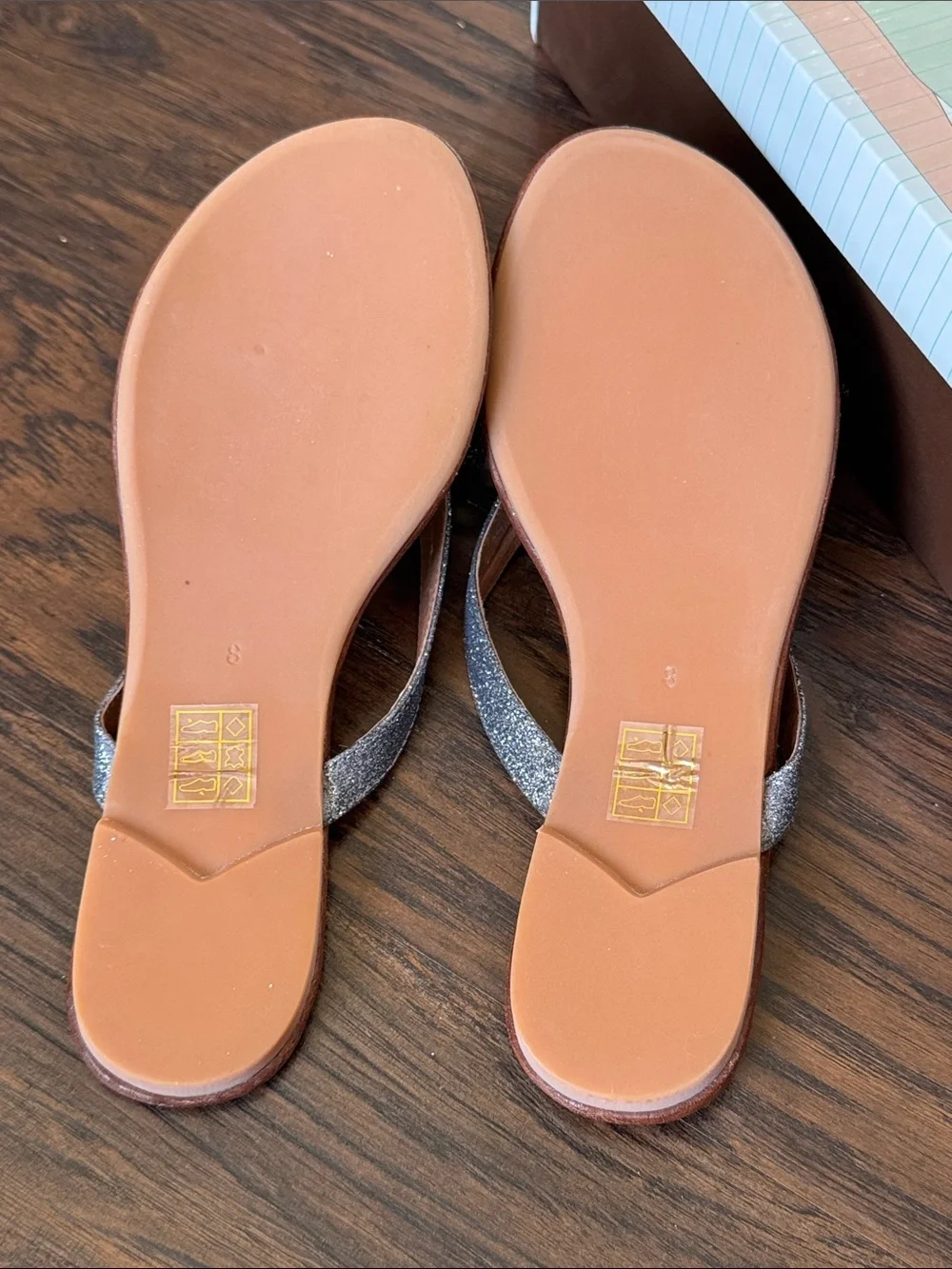 Jeffrey Campbell New Brown Leather Sandals with Sparkly Silver Glitter Bow